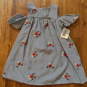 Pippa & Julie girls cold shoulder dress (NWT). Size 5